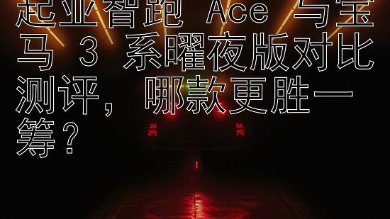 起亚智跑 Ace 与宝马 3 系曜夜版对比测评，哪款更胜一筹？