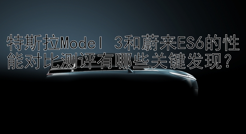 特斯拉Model 3和蔚来ES6的性能对比测评有哪些关键发现？