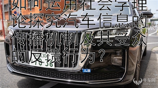 如何运用社会学理论探究汽车信息的传播机制及其受众的反馈行为？