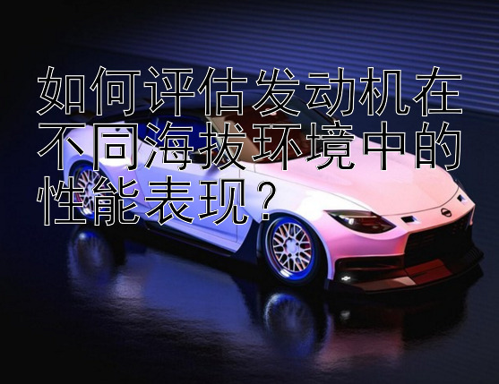 如何评估发动机在不同海拔环境中的性能表现？