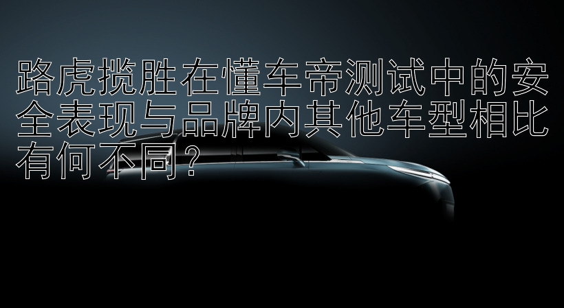 路虎揽胜在懂车帝测试中的安全表现与品牌内其他车型相比有何不同？