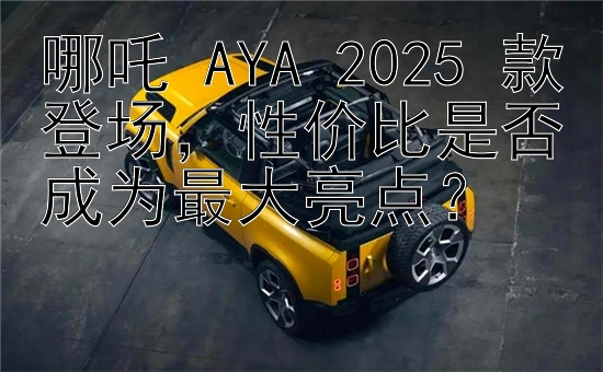 哪吒 AYA 2025 款登场，性价比是否成为最大亮点？