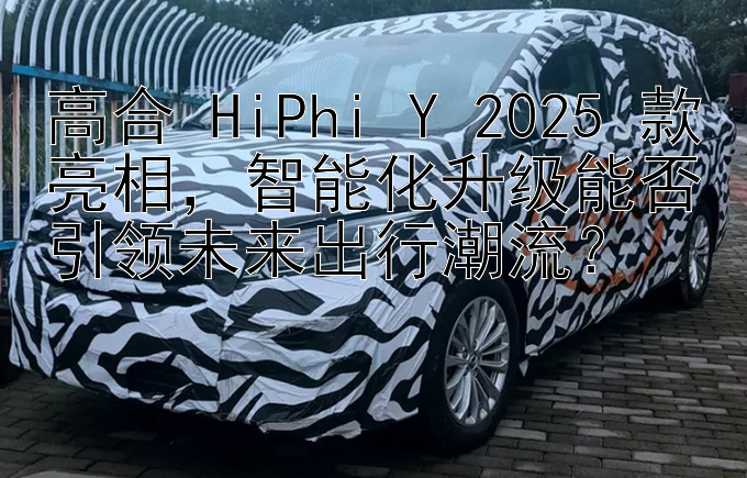 高合 HiPhi Y 2025 款亮相，智能化升级能否引领未来出行潮流？